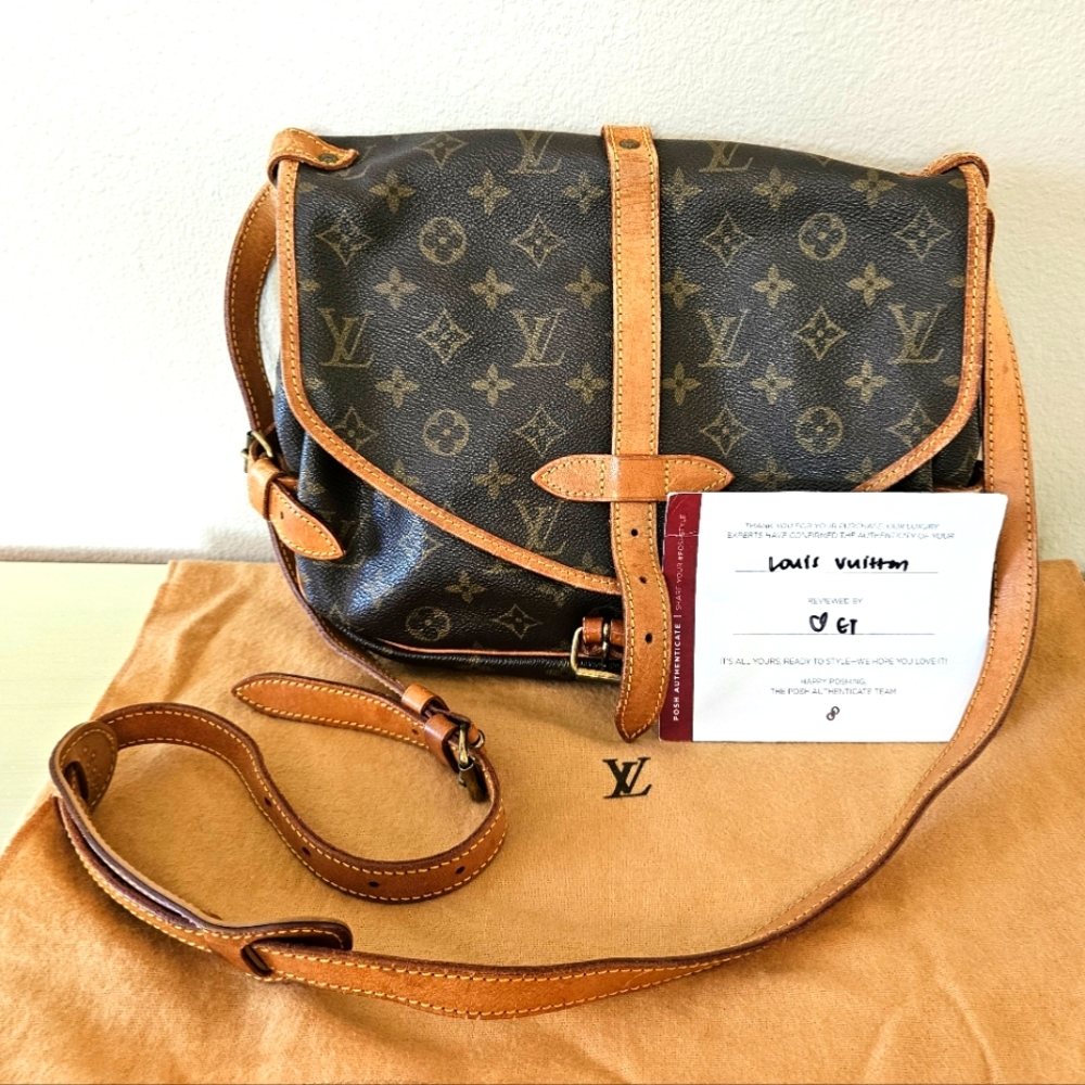Louis Vuitton Monogram Canvas Satchel with Vachetta Leather Trim